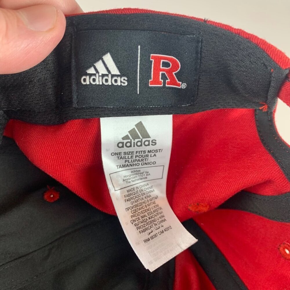 Rutgers Scarlet Knights NCAA Red Adidas Relaxed Fit Strapback Adjustable Hat - Picture 5 of 5